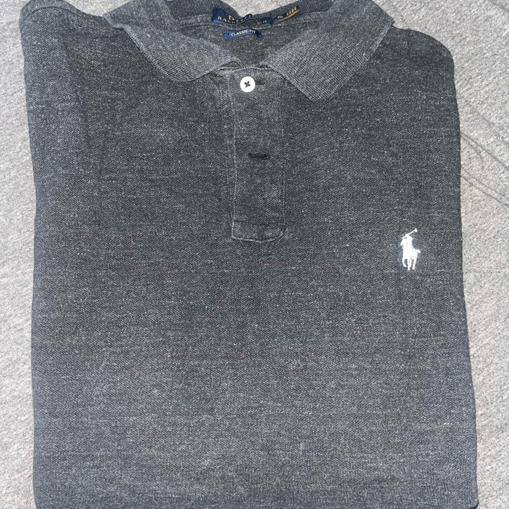 Ralph Lauren Men's Charcoal Polo Shirt
